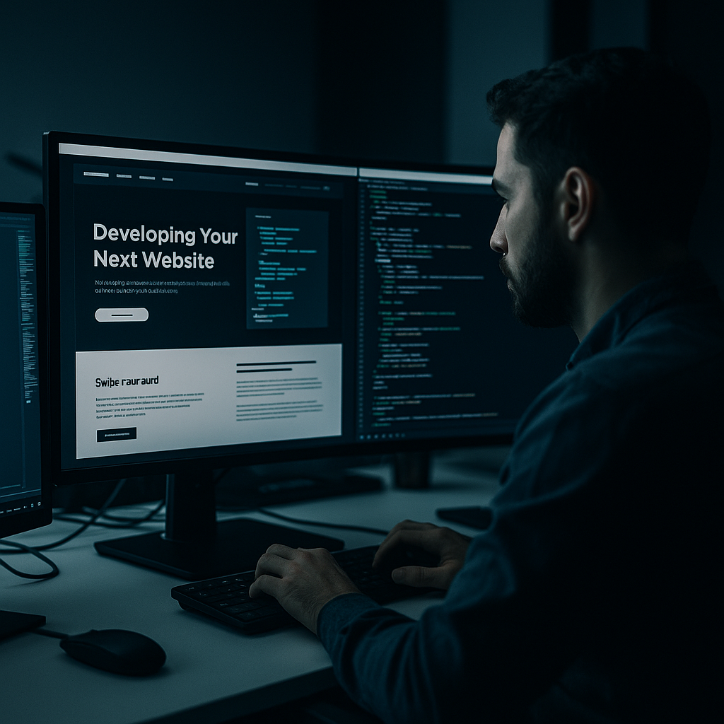 Equipo de desarrollo web trabajando