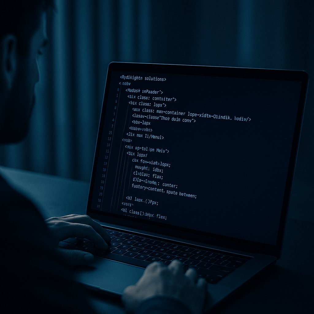 Desarrollador creando sitios web